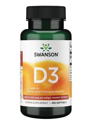 Vitamin d3 highest potency 5,000 iu (125 mcg) - 250 sgels