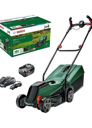 Аккумуляторная газонокосилка bosch citymower 18v-32-300 (06008b9a07)