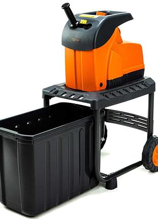 Подрібнювач садовий ds2800/45 kit, 220в, 2800вт, гілки до 45мм, ножі, контейнер 60л + подовжувач 10м помаранч. 5