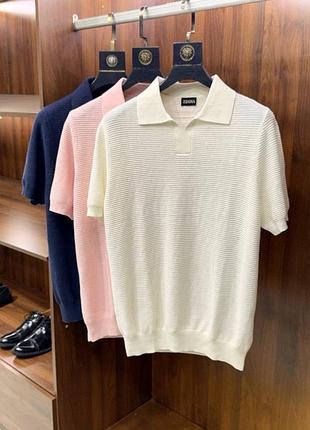 Чоловіча бавовняна футболка поло zegna