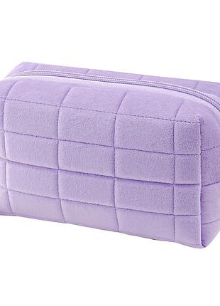 Женская косметичка lesko 34018 purple несесер органайзер дорожная бьюти кейс плюшевая 1шт