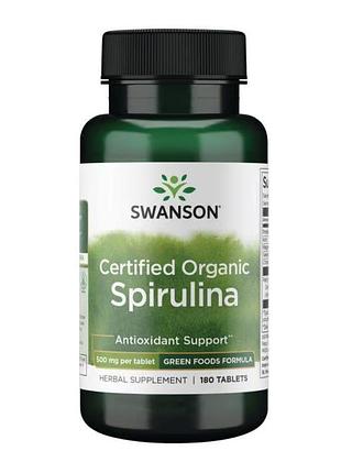 Certified organic spirulina 500mg - 180 tabs