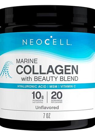 Морской коллаген с косметической смесью, marine collagen with beauty blend, neocell, 198 г (7 унций)