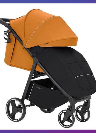 Дитяча прогулянкова коляска-книжка з регульованою спинкою carrello bravo crl-8512 bf amber orange помаранчевий