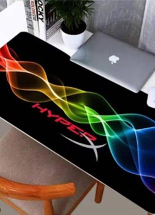 Коврик для игровой компьютерной мыши 90*40см 3мм hyperx stitched speed surface черный с принтом top shop ua_