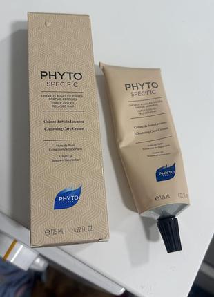 Очищувальний крем ( шампунь ) phyto specific cleansing care cream для кучерявого, завитого та розслабленого волосся, 125 мл