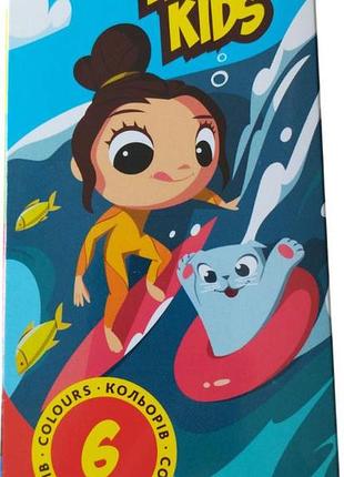 Пластилин travel kids 331008/tk восковый 6 цветов 72 г