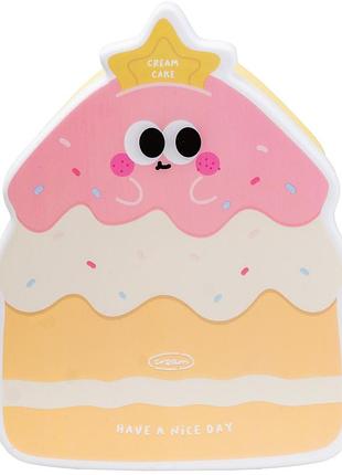 Ланч-бокс детский со столовыми приборами sweet cake hp-12-271y 20 х 18 х 8 см лимонный