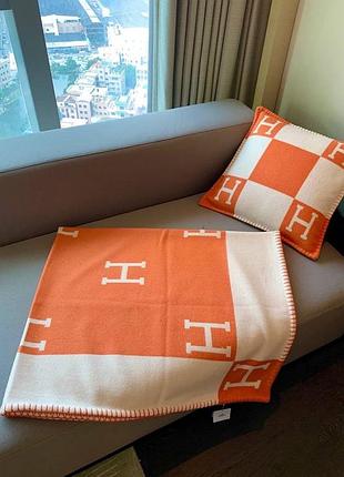 Шерстяний плед hermes 2