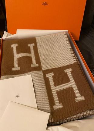 Шерстяний плед hermes 3