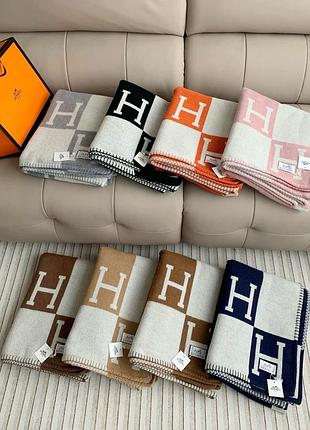 Шерстяний плед hermes 5