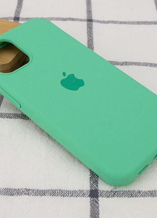 Чехол silicone case full protective (aa) для apple iphone 15 plus (6.7") зеленый / spearmint 2