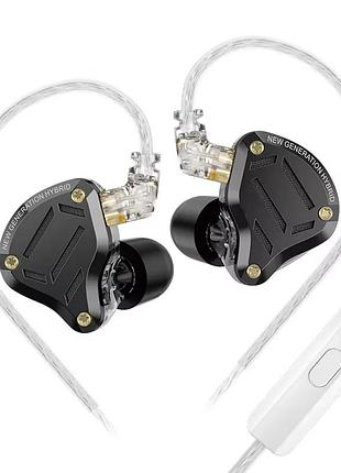 Навушники kz zs10 pro 2 з мікрофоном black