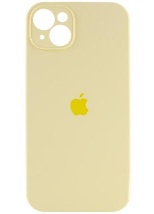 Чохол silicone case full camera protective (aa) для apple iphone 15 plus (6.7") жовтий / mellow yellow