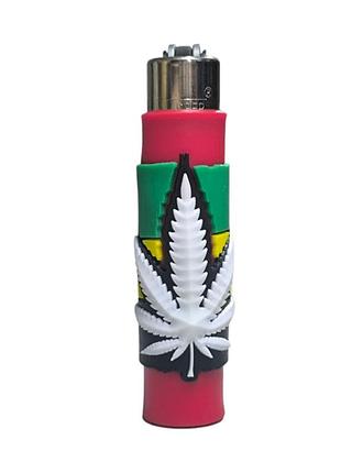 Зажигалка clipper rasta leaves 3