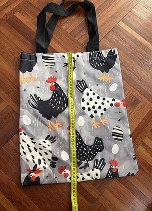 Нова сумка еко шопер handmade з курицями  данія 🇩🇰