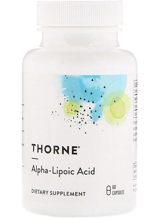 Альфа-липоевая кислота, alpha-lipoic-acid, thorne, 60 капсул