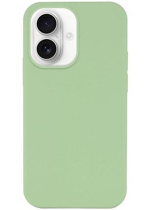 Чехол silicone case full protective (aa) no logo для apple iphone 16 plus (6.7") мятный / mint