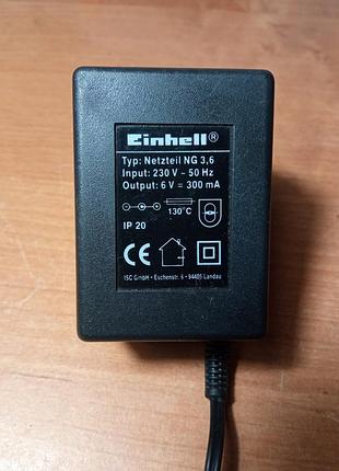 Зарядное устройство блок питания 6в 300mah einhell 5.5x2.1mm