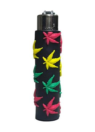 Зажигалка clipper rasta leaves 1