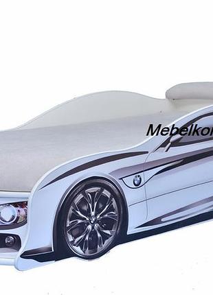 Кровать-машина "бмв" белая