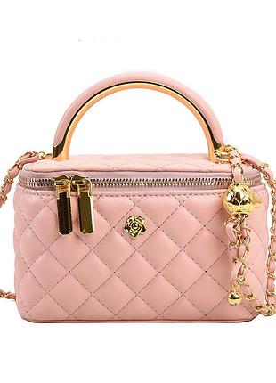 Женская сумка-косметичка 10661 vanity bag кросс-боди розовая