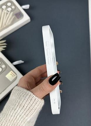 Glass case для iphone 14 pro max белый 3