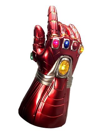 Перчатка железного человека светящаяся 30 см — детская перчатка iron man из фильма «мстители: финал»