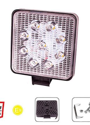 Фара рабочего света pulso wlp-27s1s2 spot 9ledх3w 10-30v 27w 6000k