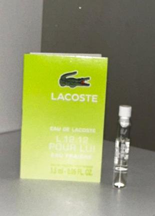 ❤️lacoste eau de lacoste l.12.12 pour lui eau fraiche, пробник, оригінал