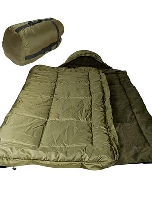 Зимний спальный мешок kiborg "alfa fleece" -20°c олива (85x210)