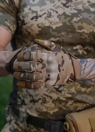Тактичні рукавички microfiber multicam