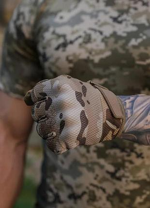 Тактические перчатки microfiber multicam 3