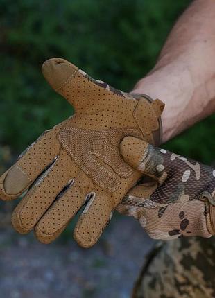 Тактические перчатки microfiber multicam 5