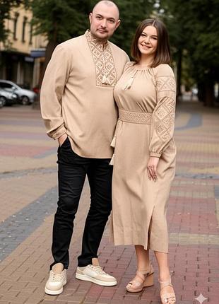Жіноча довга вельветова сукня-вишиванка "соломія", розміри: s, m, l, xl, 2xl, 3xl.