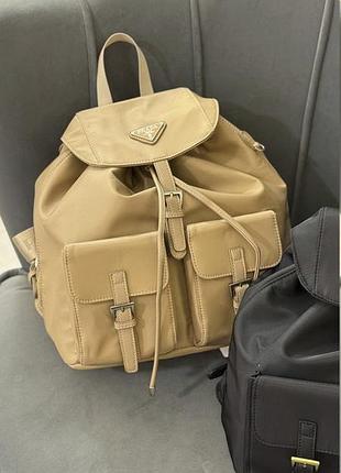 Жіночий брендовий рюкзак prada, рюкзак прада, модні рюкзаки, міський рюкзак, рюкзак плащівка