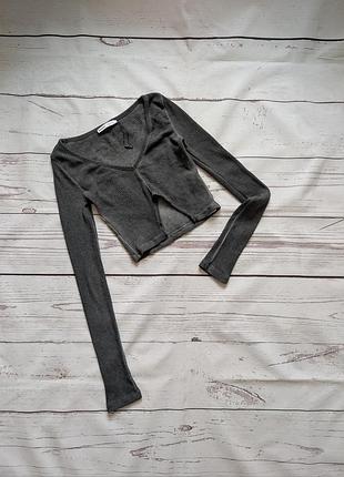 Графитовый лонглов, топ,лонг от bershka