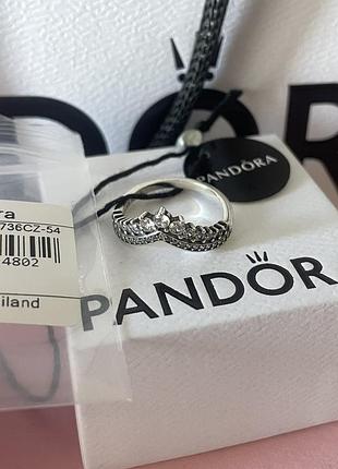 Оригінальне кільце корона тіара з камінням оригінал пандора pandora 15.5