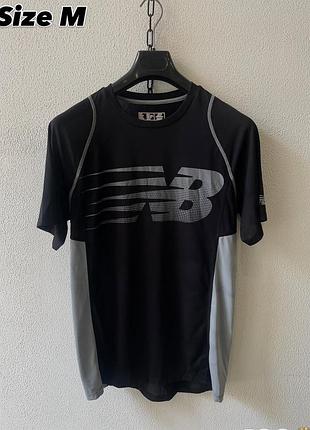 Оригінальна чоловіча футболка new balance розмір m чорного кольору