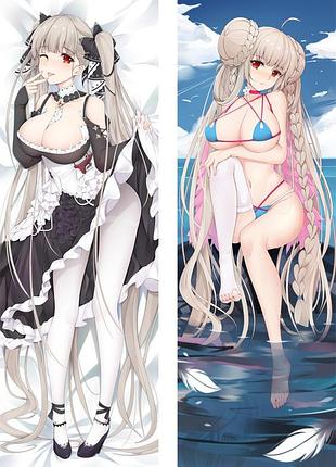 Аніме дакимакура формидебл лазурний шлях azur lane (подушка обнімашка) 120*40 см 150, 50*150, 50