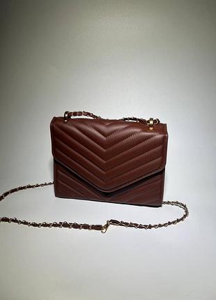 Сумка в стиле шанель/chanel коричневая
