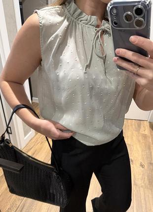 Повітряна фісташкова блуза h&m, l