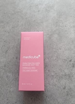 Medicube pdrn pink collagen exosome shot 7500, 30 мл - сыворотка с экзосами и pdrn для упругости и сужения пор