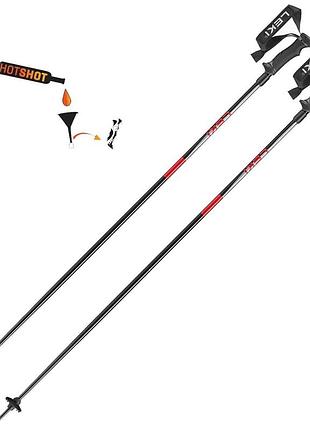 Гірськолижні палиці leki hot shot anodized black-eloxal grau-eloxal rot розмір 120