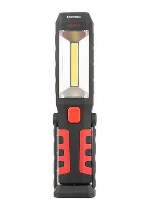 Ліхтар магнітний intertool-storm - 1+3вт x 200лм x 1500мaч 3 (lb-0145)