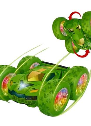 Машинка перевертыш stunt car на радиоуправлении 2.4g трюковая вездеходная машина с подсветкой аккумулятор 3.7v