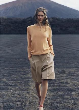 Zara щільні шорти бермуди із защипами