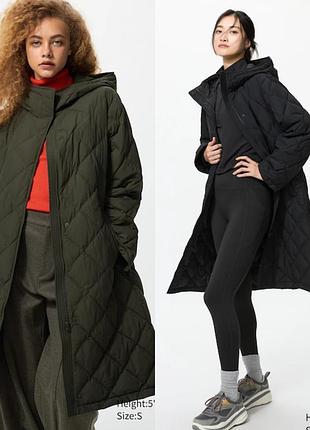 Пальто uniqlo puffertech (длинное, свободного кроя)479209