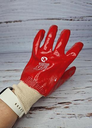 Рукавиці маслостійкі з покриттям пвх (pvc) 4