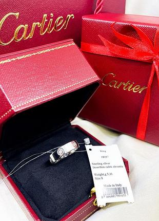 Срібне кільце картьє cartier широке з камінням камені класика срібло проба 925 нове з биркою нове, 925, 17